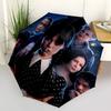 1pc Wednesday Automatic Open/Close Umbrella - Compact Travel Umbrella, Perfect for Women & Men - Ideal Birthday/Christmas Gift, 173