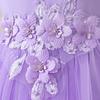 Girls' Sleeveless Mesh Princess Dress with Embroidery & Appliques - Formal Performance Wear