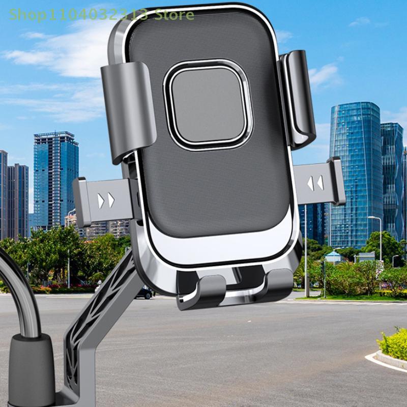 360 Rotatable Motorcycle Phone Mount Navigation Bracket Clip for Bicycle & Scooter Cycling Universal Motorbike Phone Holder