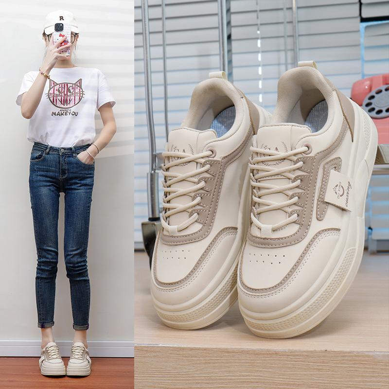 Tursked platvormiga tossud naistele vabaaja hingavad kerged PU-nahast käimisjalatsid Naiste mugavad libisemiskindlad paeltega töötennised