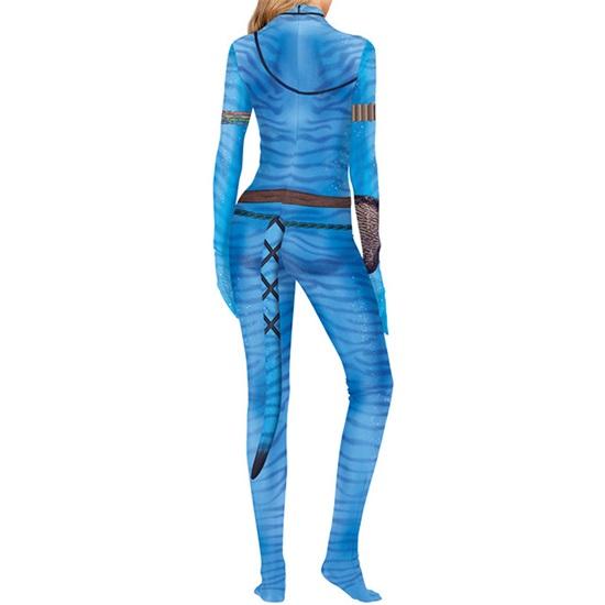 Anime Movie Avatar 2 Male and Female Tails Same Cosplay One-piece Tight Clothes