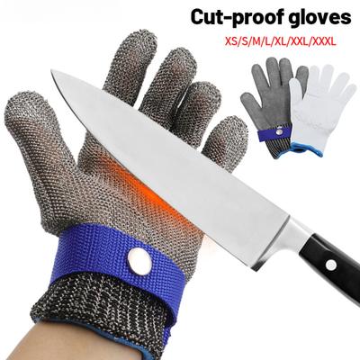 Schnittfeste Metallhandschuhe Schneiden Schlachten Kettensägenarbeit Arbeitsschutz Handschutz Edelstahl-Draht Handschuhe