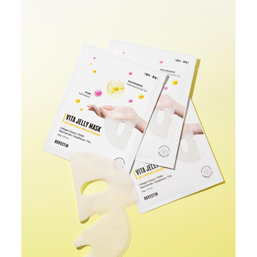 Rovectin Vita Jelly Mask Double Brightening 3 Sheets NONE