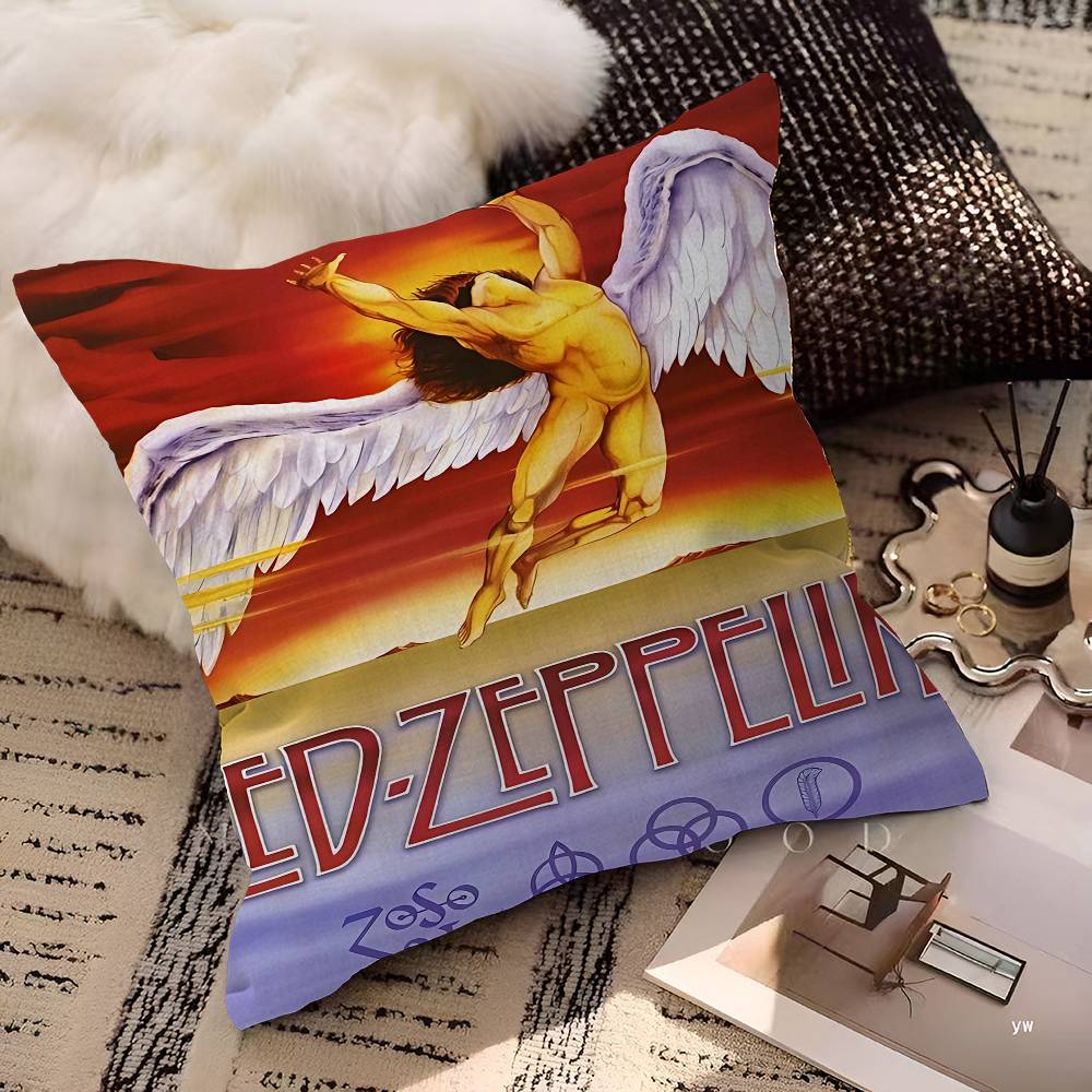 Band L-Led Z-Zeppelin Pillow Gift Home Office Decoration Bedroom Sofa Car Cushion Cover Case 45x45