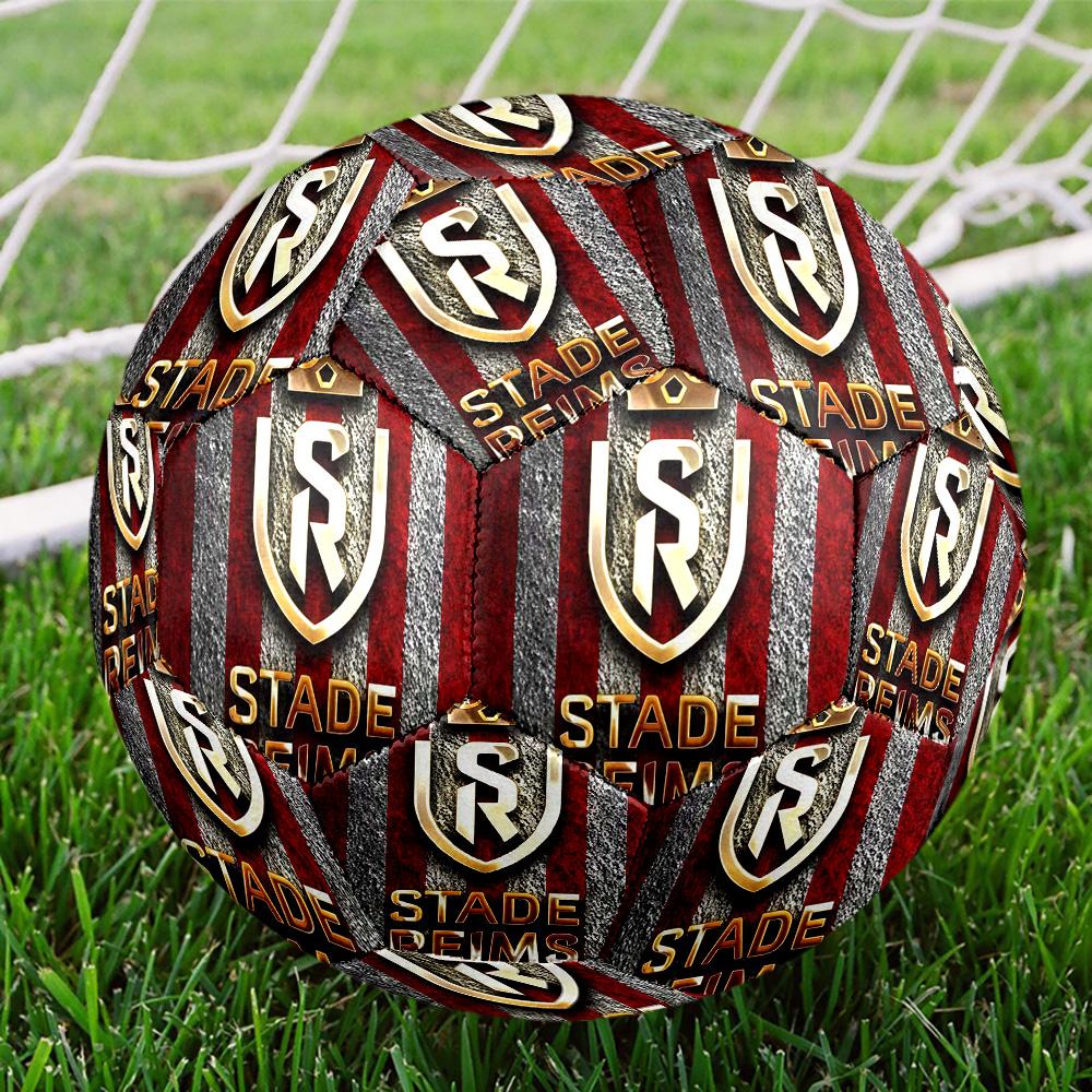 1pc Reims LOGOIndoor Soccer Ball Colorful All Ages Machine Stitched PVC Competition Ready Durable High-Bounce HE3