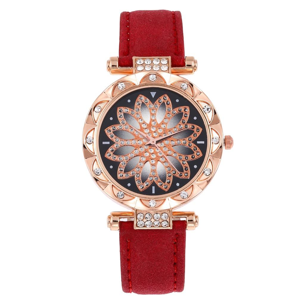 Women Leather Quartz Watch Classic Fashionable Wristwatch Accessory Gifts Girls