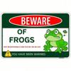 Metal Wall Poster Frog Vintage Green Garden Decor