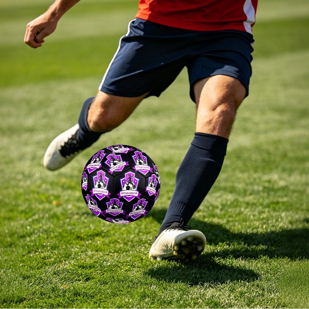 1pc Star Girls Soccer Size 5 Soccer Ball Professional Match Training Football Indoor &Outdoor Sports Ball Lightweight Durable c6564