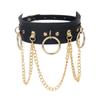 Black Punk Heart Leather Choker, Harajuku Dark Heart Clavicle Neck Band