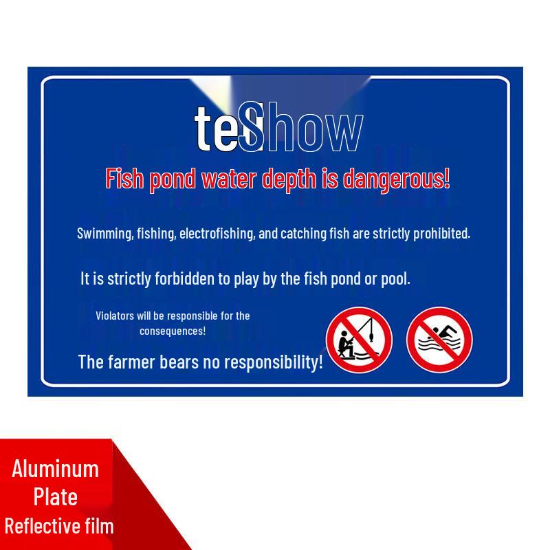 Water Hazard Warning Sign 20x30cm