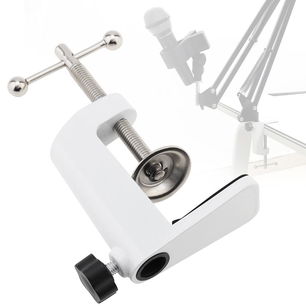 Zacisk Stołowy ze Stopu Aluminium, Z Regulowaną Śrubą Pozycjonującą, Pasuje do Statywu Mikrofonowego na Ramię i Innych Akcesoriów Audio