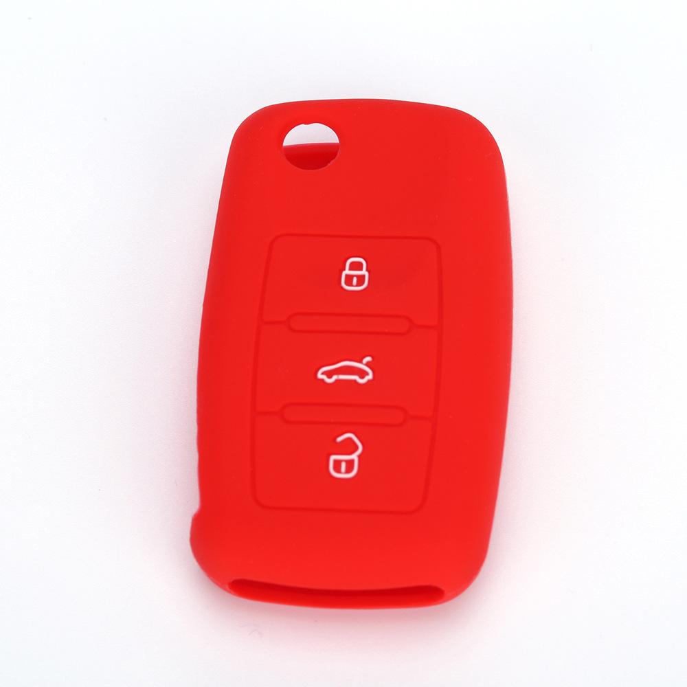 Suitable for Volkswagen Lavida Jetta Drip Silicone Key Cover Santana Soft Key Bag Sagitar Remote Control Protective Cover