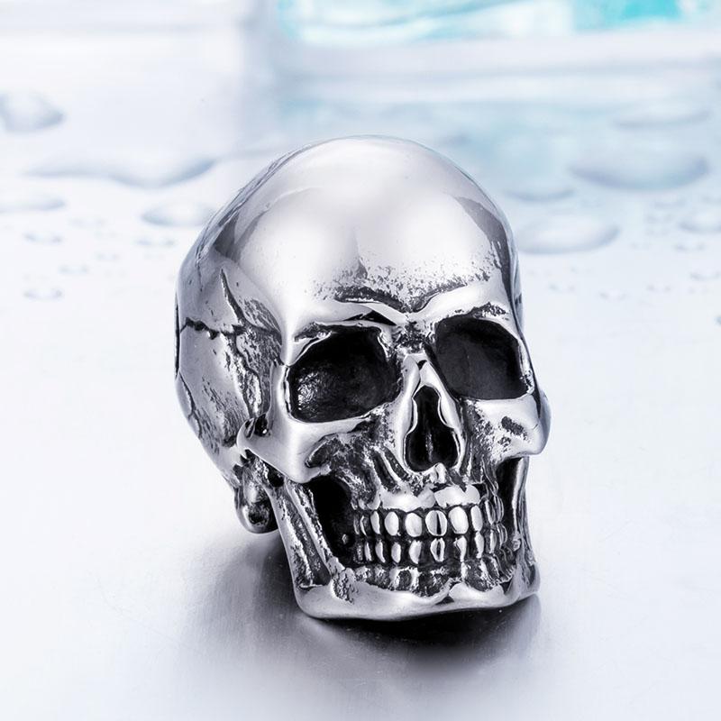 Beier Neuer Laden 316L Edelstahl Anhänger Halskette Neuankömmling Super Punk Totenkopf Biker Anhänger Modeschmuck LLBP8-216PD