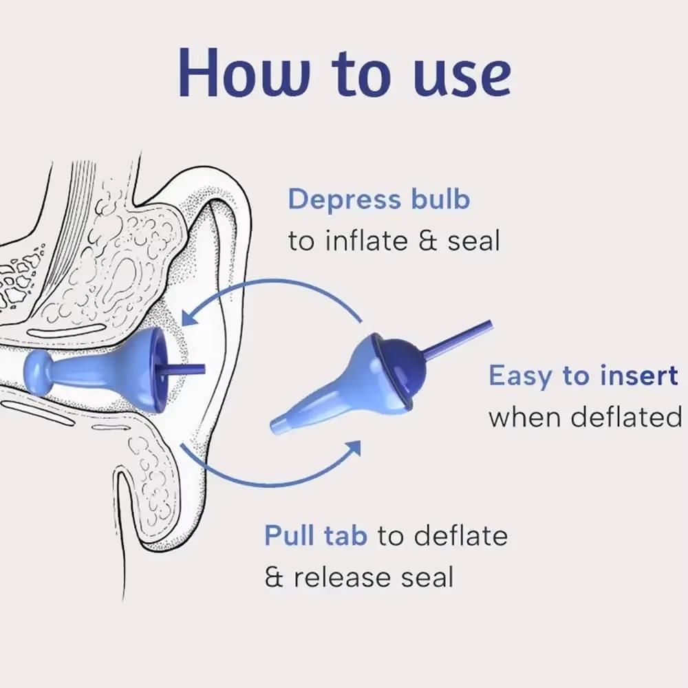 Multifunctional Inflatable Earplugs Portable Noise Cancelling Earplugs With Newest Design Soft Silicone Travel Accessories