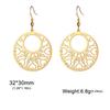 Bohemian Flower Filigree Drop Earrings Stainless Steel Waterproof Dangle Earring Women Ethnic Jewelry Valentine Gift