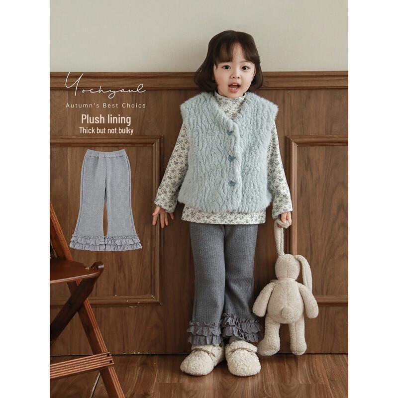 YouYou Girls' Fleece-Lined Flared Winter Pants