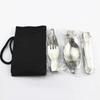 Portable Stainless Steel Foldable Camping Cutlery Set: Knife, Fork & Spoon