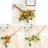 Fake Single Stem Fruit Tree Flower Bouquet With Plastic Blossoms For Home Decor