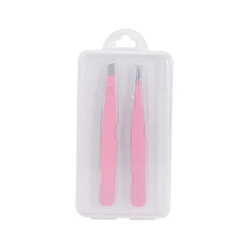 Multifunction 2-4Pcs/Set Eyebrow Tweezers Slanted Stainless Steel Hair Removal Clip For Eyelash Extension Tweezer Makeup Tool