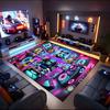 1PC Custom Name Cyberpunk Paradise Theme Floor Mat Ideal for Living Room, Game Rooms, Office, Bedroom,Floor Mat Playful Design