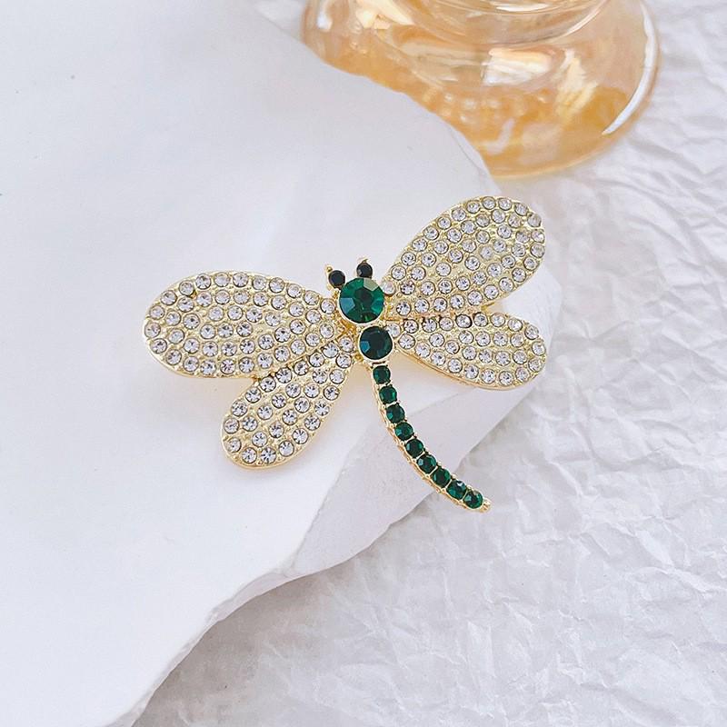 High-End Pearl & Rhinestone Butterfly Brooch for Women's Fashion Suits and Scarves