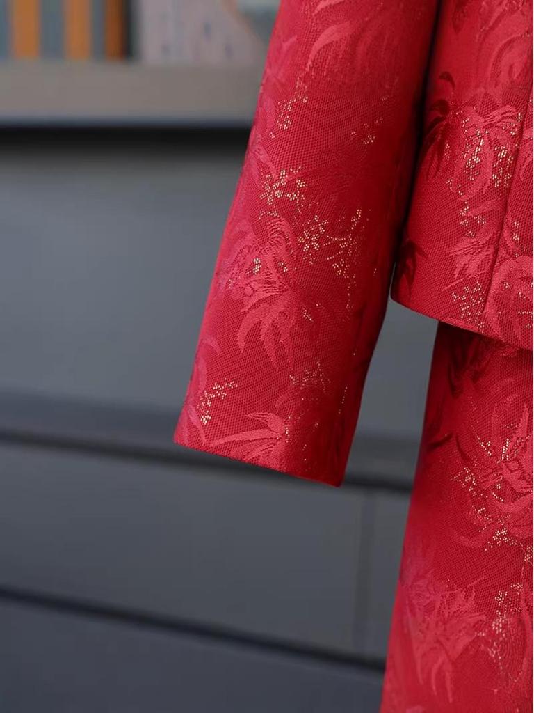 Plus Size Elegant Dress for Middle-Aged Mothers (40-50) - Festive Wedding and Banquet Wear