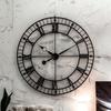 Clock Iron Hand-Crafted Extra Large Analog Wall Clock/Black Colour/Intricate Design, 36 In (90 Cm'S)