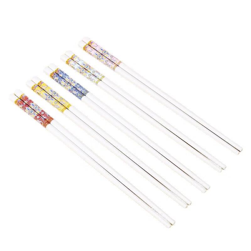 Ruhan Enamel Ceramic Chopsticks - 15 Pairs Mixed Set
