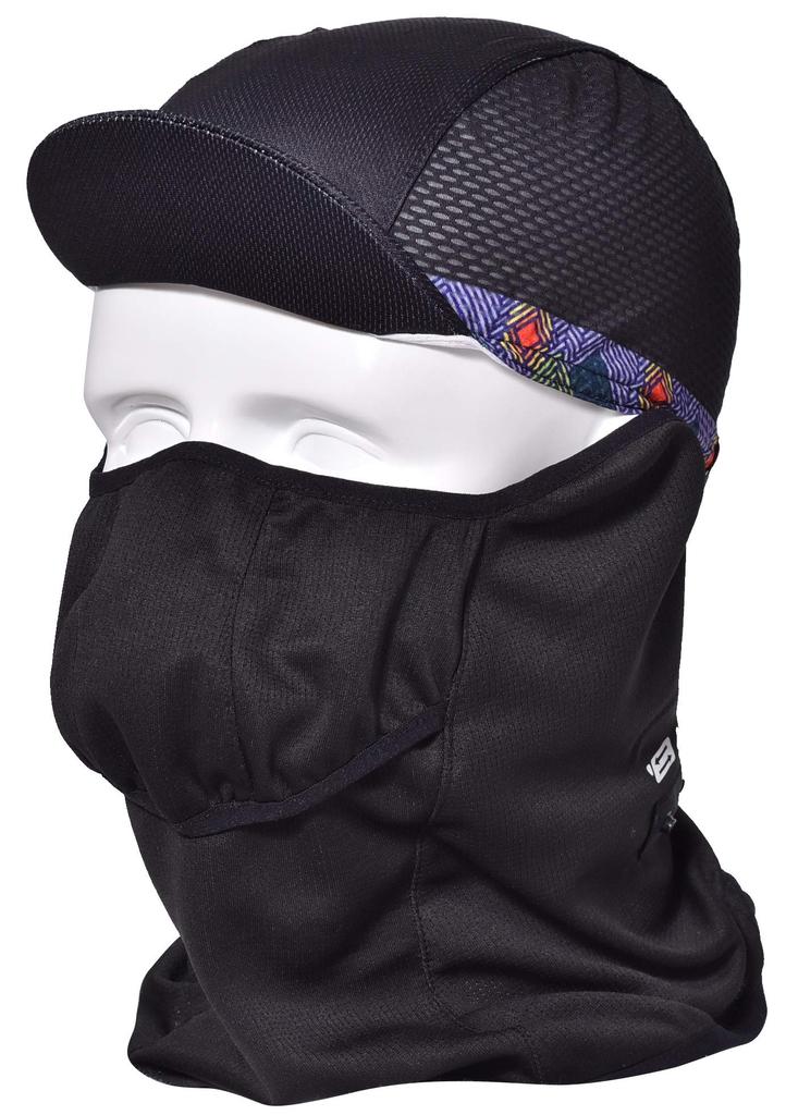 TARO WORKS Cycling Face Cover, Neck Guard, Mouth Opening, Size Adjustable, Unisex, Black