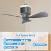 12000mAh Portable Ceiling Fans Outdoor Camping Fan Tent Air Circulator Cooler Rechargeable Electric Fan Remote Control LED Light