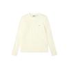 FILA 2023 Winter New Knit Long Sleeve Top Fashion Casual Women tops Mist-Lotus-White F11W344204F-IV