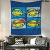 Mutant Turtles Urban Warriors Tapestry Wallmounted Fashion Print Homestay Soft Decoration Tapestry Christmas Gift Work Of Art