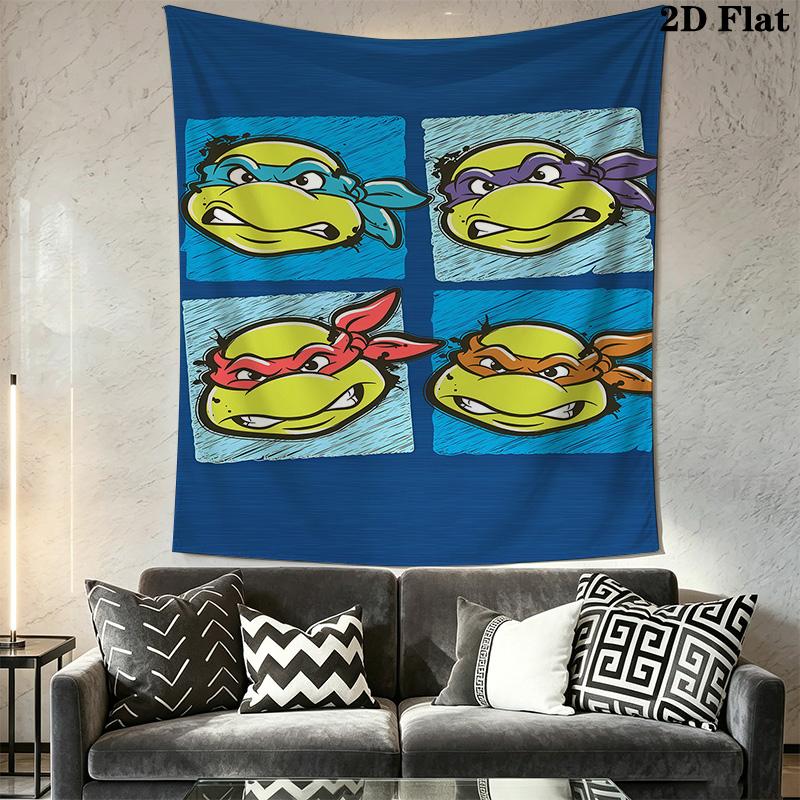 Mutant Turtles Urban Warriors Tapestry Wallmounted Fashion Print Homestay Soft Decoration Tapestry Christmas Gift Work Of Art