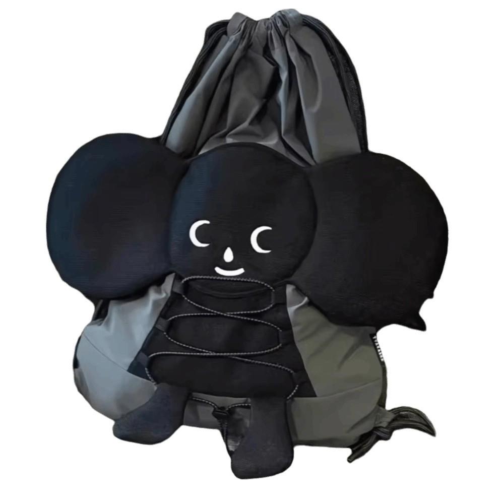 

Large Capacity Cartoon Backpack Casual Black Double Shoulder Bag Creative Doll School Bag Gifts