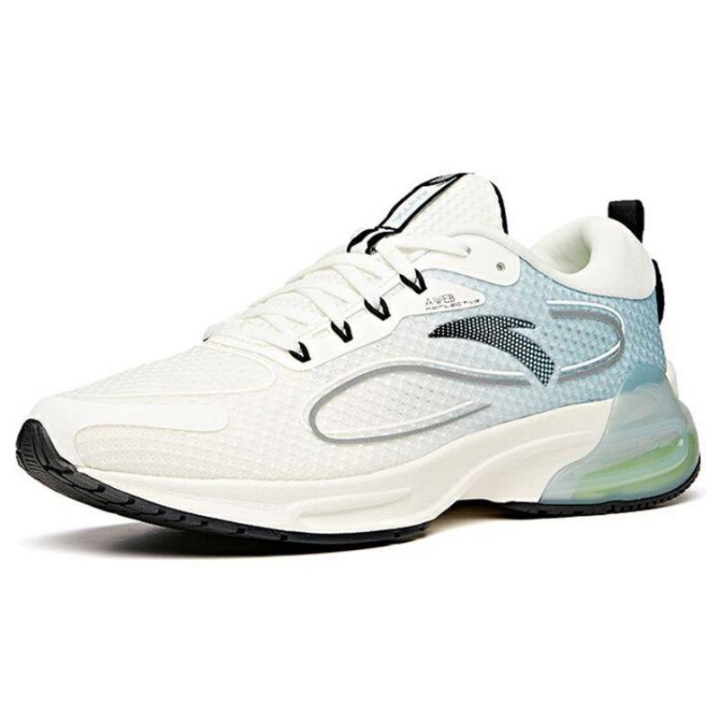 Anta Chuang 1.0 Men Low-top Breathable Cushioned Running Shoes White-blue 112115586-2