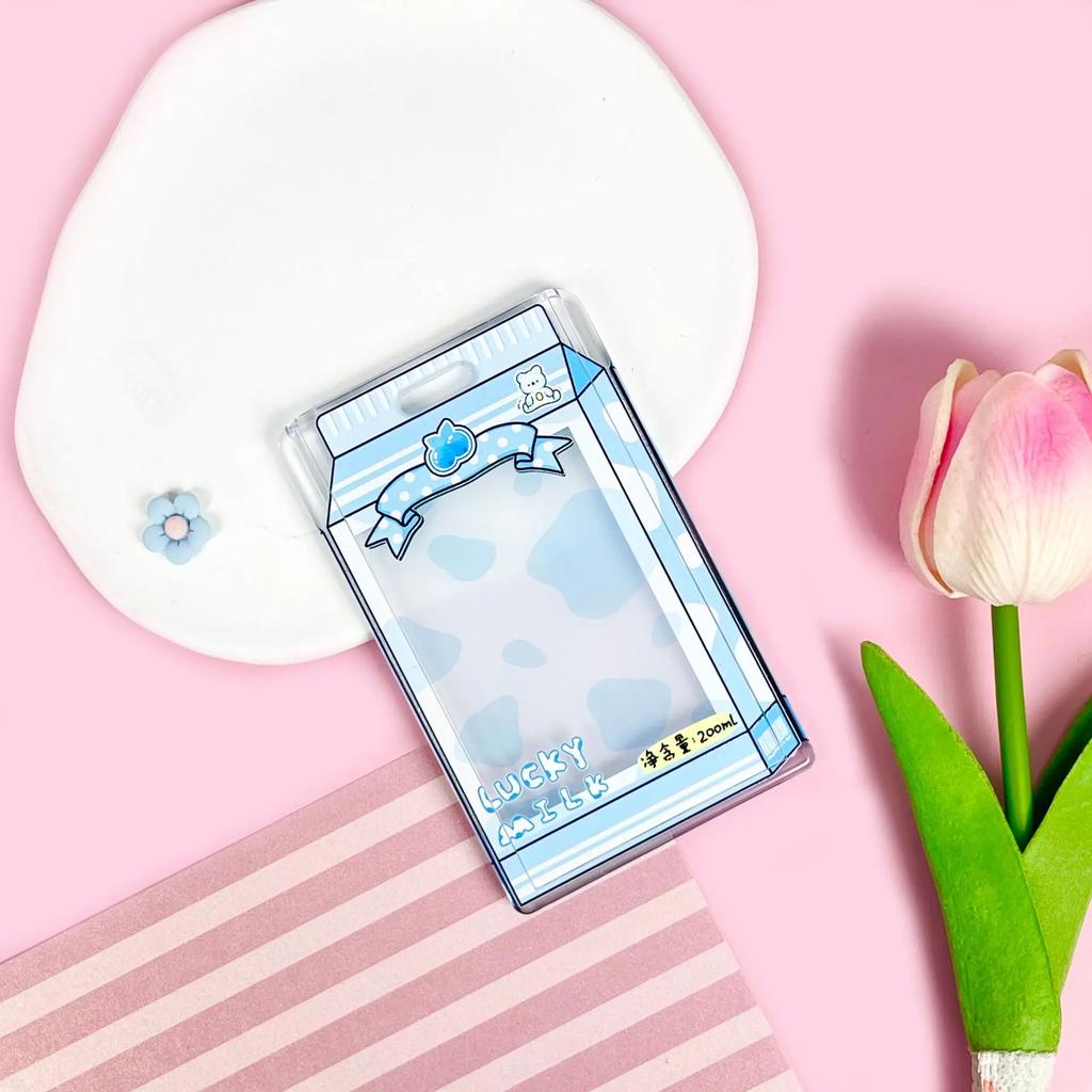 Student Fun Transparent Card Covers Spring Rope Cartoon Meal Card Case Game Cards Protection Covers Lanyard Credit Card Holder
