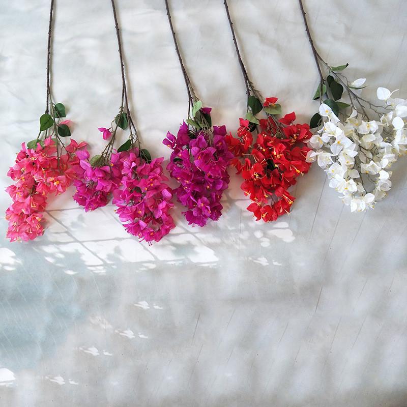 Bougainvillea Artificial Flowers Fake Plum Blossom Stems For Decor Commercial