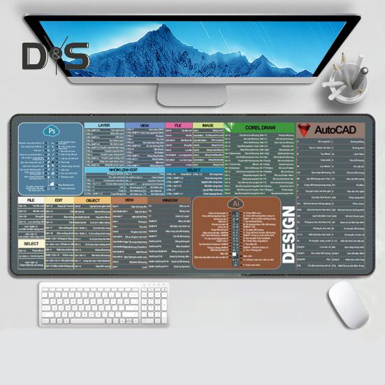 Alfombrilla de ratón grande para ordenador, 40 x 90 cm, portátil, impermeable, para oficina, PowerPoint, Excel, Word, teclas de acceso directo, alfombrilla de escritorio antideslizante, accesorios para PC