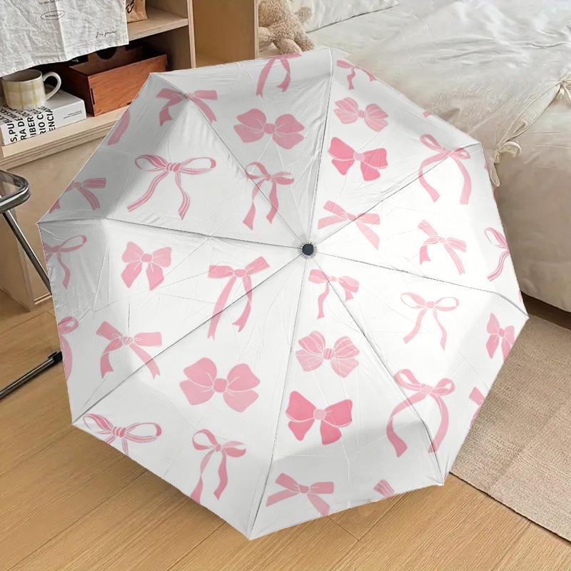 1pc Bow Pattern Pattern Umbrella Design Automatic Opening and Closing Umbrella, High-quality Travel Umbrella,  c1128262