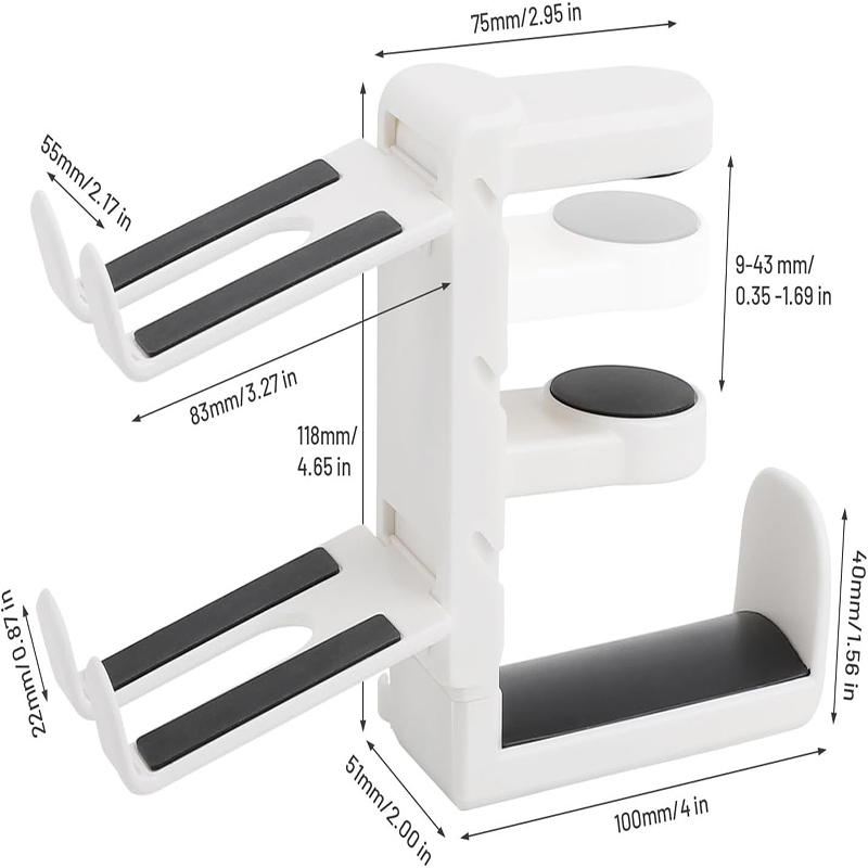 Adjustable Desk Gaming Headphone Stand 1/2/4PCS With Edge Hook Gamepad Headset Hanger Rotation Support Earphone Holder