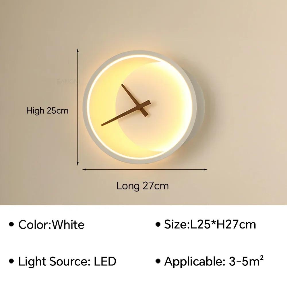 Moderne LED Wand Lampe Uhr Wand Leuchte für Schlafzimmer Wohnzimmer Esszimmer Gang Veranda Indoor Wand Dekor Beleuchtung Leuchte Glanz
