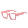 New Women'S Square Anti Blue Light Glasses Retro Brand Designer Men'S Square Sunglasses Fashion Flat Mirror Uv400