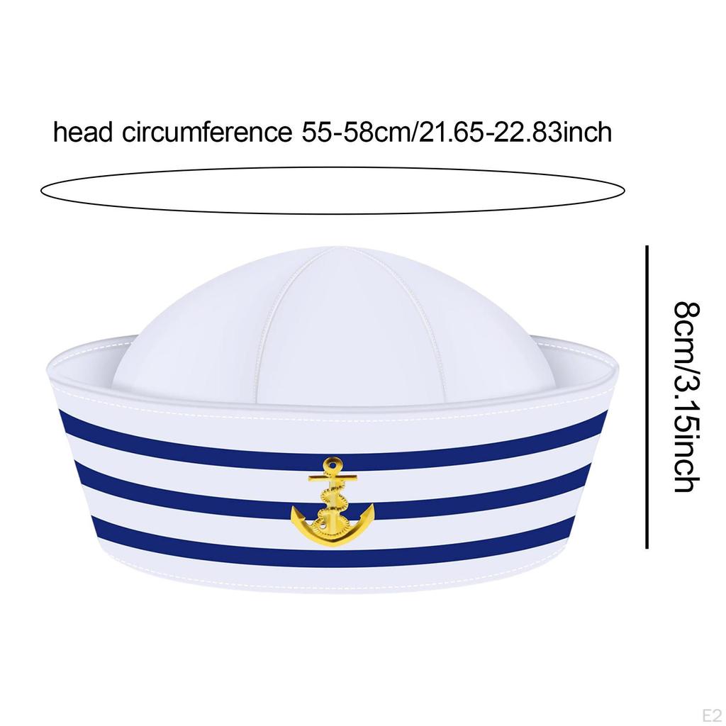 Yacht Boat Navy Hat Fancy Dress Sailor for Men Women Party Halloween