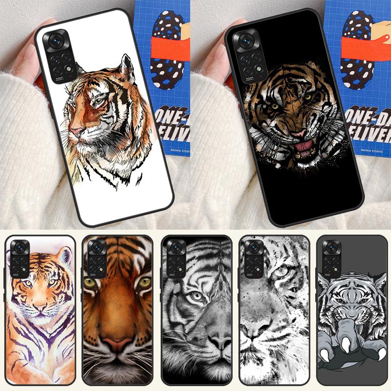 Lion Tiger Face Case For Xiaomi Redmi Note 14 13 12 Pro 11 9 10 9S 10S 11S 12S Redmi 14C 13C 10C 12C Cover