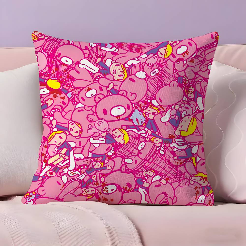 Cartoon G-GloomyS Bear Pillow Case Anti-dustmite Pillowcase Invisible zipper silky short plush Sofa cushion cover