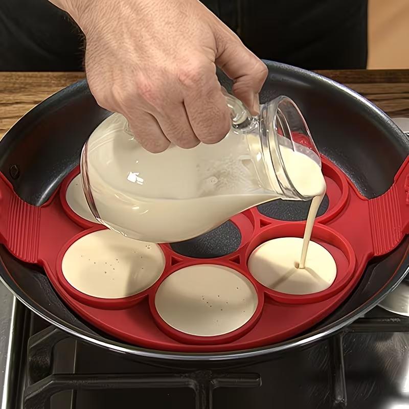 Silikon Pfannkuchen Ei Ring Form Antihaft Brateier Maker Runde Pfannkuchen Form Kochwerkzeug für Frühstück Küche