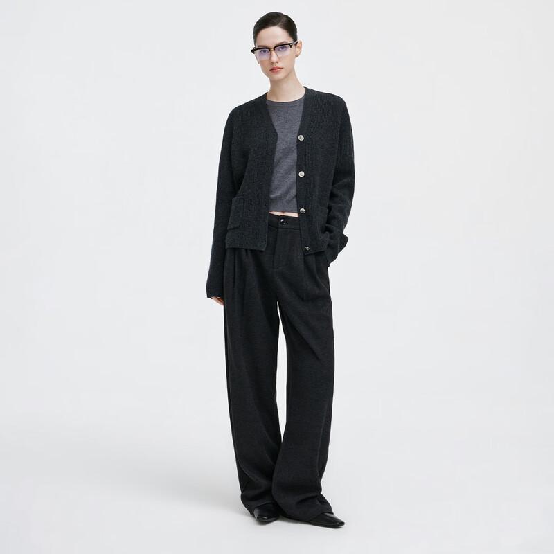 GIOVANNI VALENTINO Women's Autumn/Winter 100% Wool V-Neck Knit Cardigan