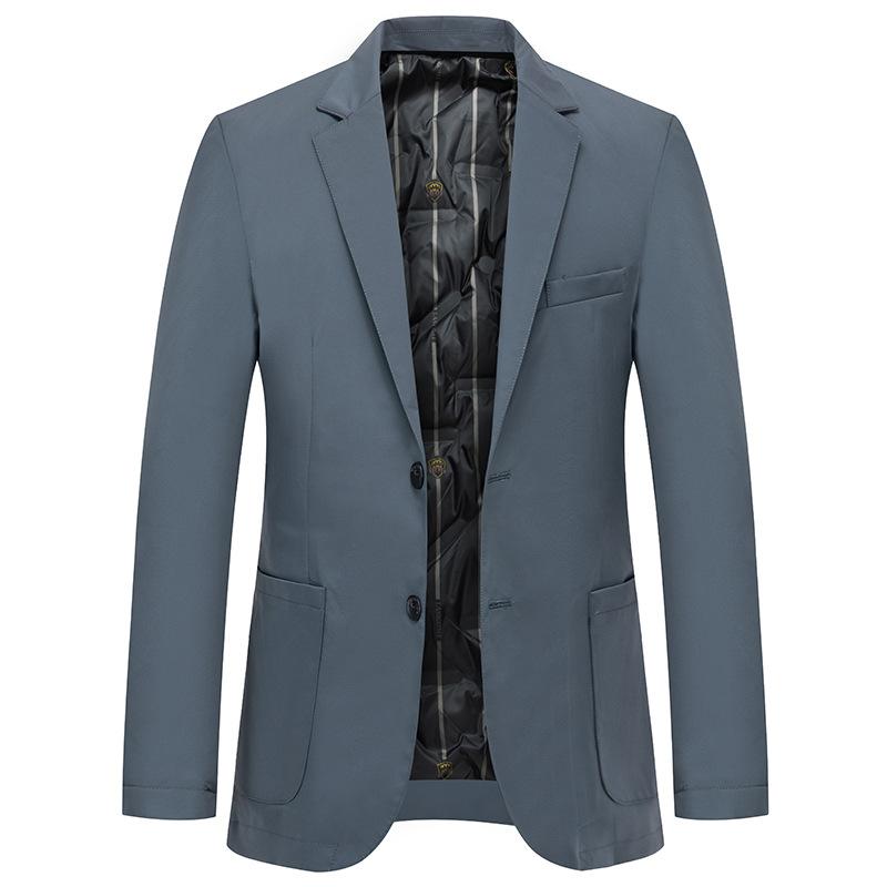 Autumn and Winter Men's Blazer Fashion Down Inner Warm Casual Suit Men's Solid Color Men's Suit