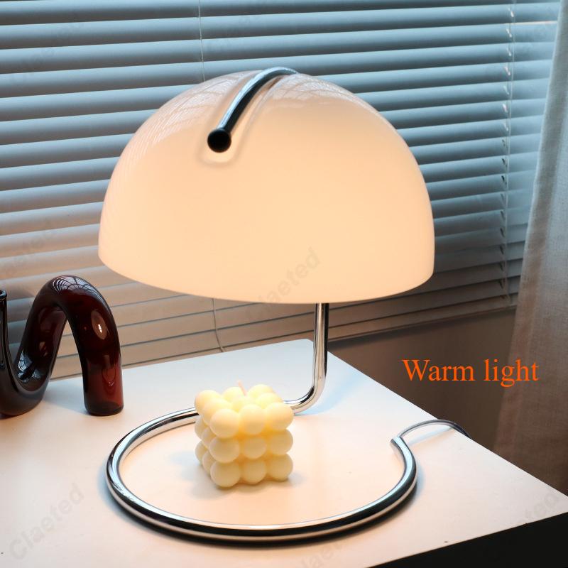 Bauhaus Glass Fireless Aromatherapy Table Lamp, Metal Foyer Lamp, Bedroom Bedside Atmosphere Decoration Lamp