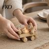 Natural Branch Candle Holder Wooden Glass Holder, Rustic Driftwood Ornament, Farmhouse Polished Wood Tabletop Decor for Living Room